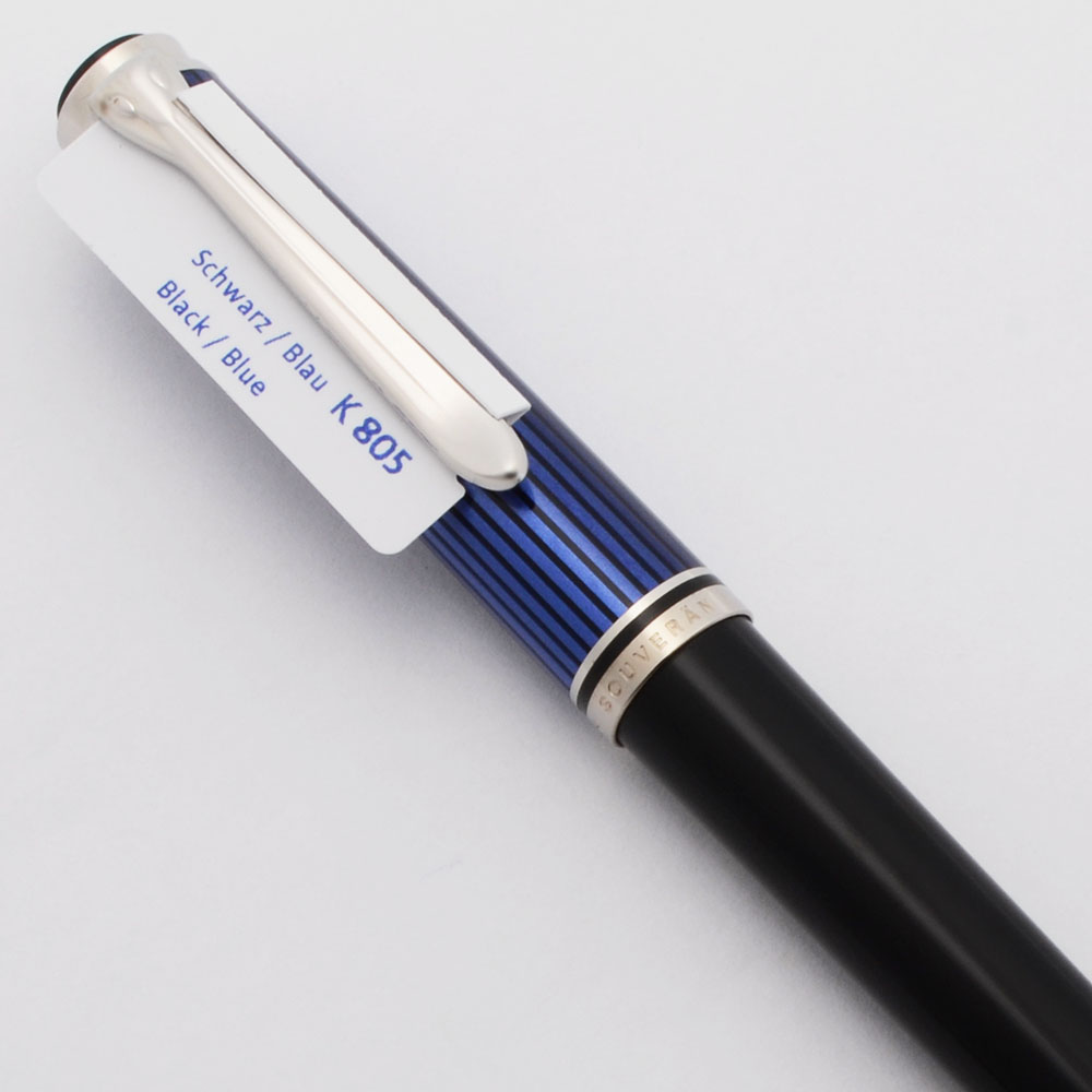 Pelikan K805 Ballpoint Pen - Twist Style, Blue & Black Striped Cap